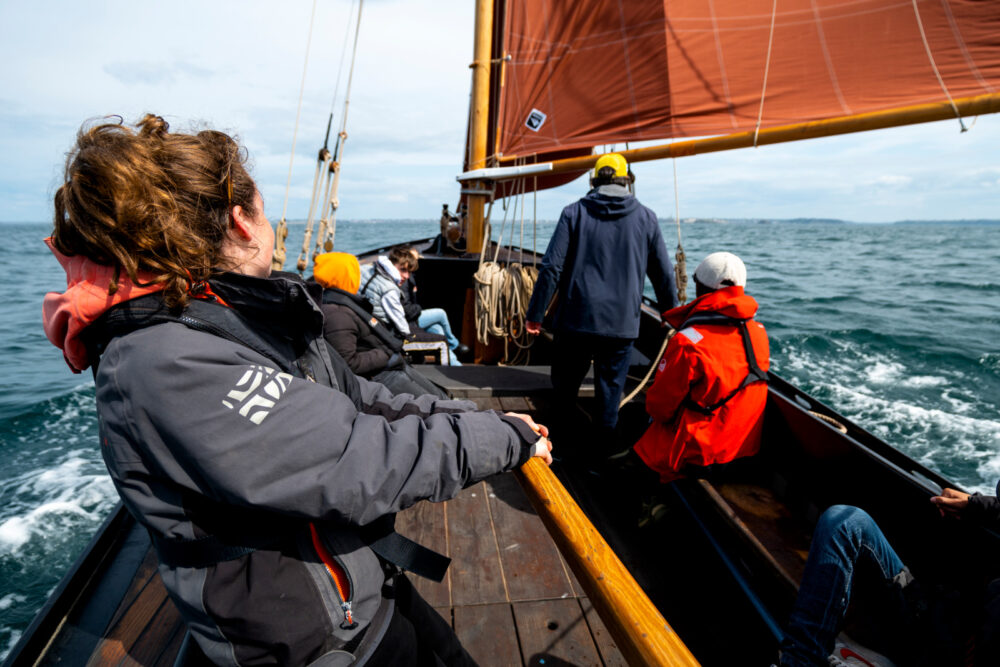 photo d'une balade en mer sur le voilier Kermor en baie de Saint-Malo