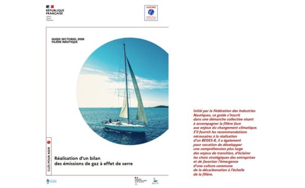 Image de la couverture du guide 2026 Ademe émissions effet de serre secteur nautisme
